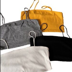 4 Crop Top Tanks From Shein! (blk,yllw,wht,gry))